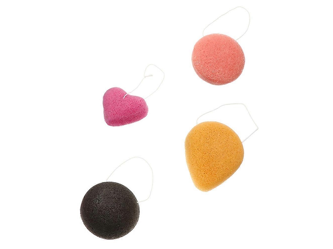 Esponja Esfoliante Para Remover Maquiagem Facial, Com Esponjas De Cores Sortidas, Conjunto De 4 Unidades, Perfeita Para Limpar A Pele.