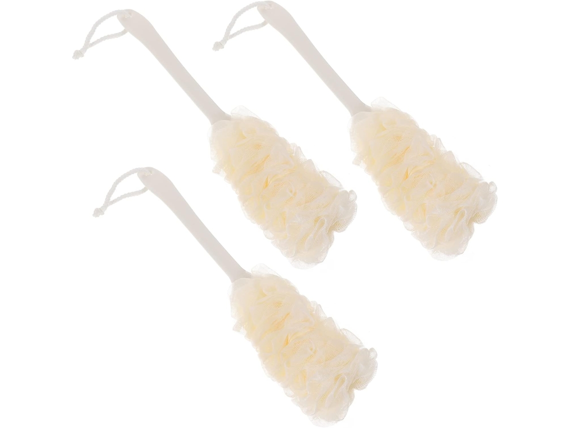 Conjunto De Escova Banho Beaupretty Com 3 Peças E Cabo Longo, Escova Para Limpeza Corporal E Ferramenta De Massagem