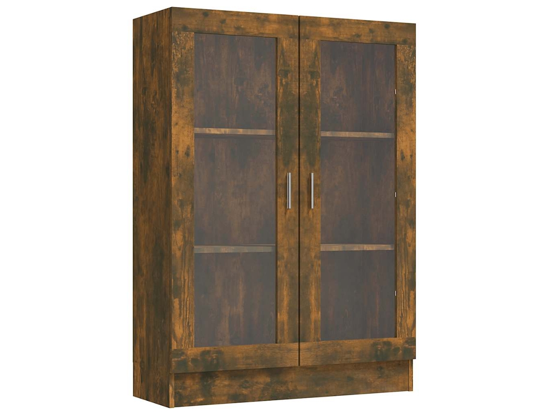 Maison Exclusive - Vitrine para Vinhos Madeira Defumados de Carvalho - 82,5 x 30,5 x 115 cm