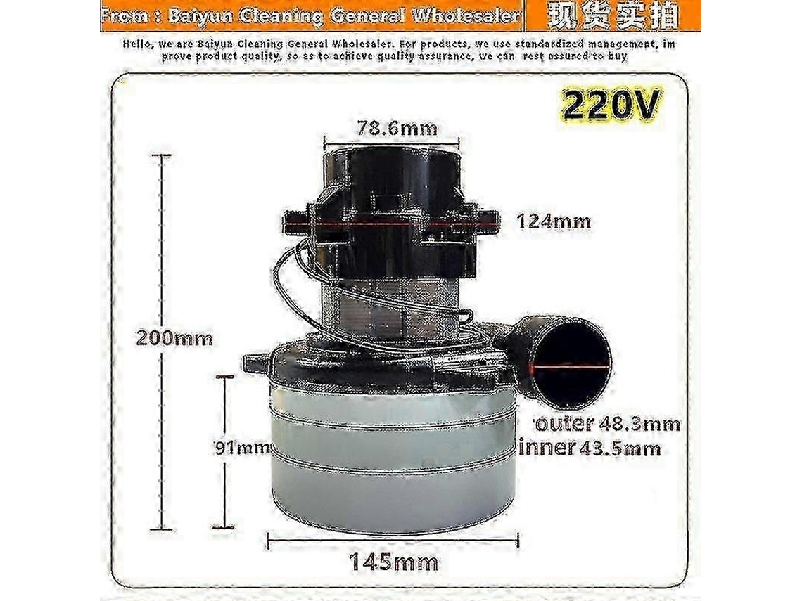 Motor Universal Para Aspiradores E Máquinas De Lavar, 220v E 24v, Compatível Com Midea E Rowenta