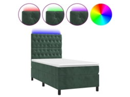 Box Spring Bed, Box Spring Beds Vidaxl Verde Veludo (100 X 200 Cm)