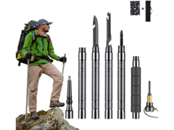 Bastão De Trekking Poles Pau De Caminhada Bastões De Alumínio Multi Função Dobrável Com Pá, Bastão De Esqui Para Acampamento E Caminhada, 106cm/42pole