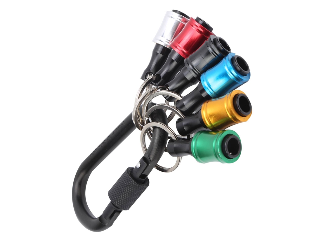 Suporte para bits de chave de fenda com cabo hexagonal, adaptador de extensão para chave de fenda em liga de alumínio, 6 peças