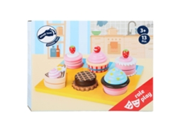Conjunto De Cupcakes E Bolo De Madeira Small Foot 13 Peças