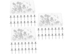Série 3 Tachinhas De Metal Para Quadro Cortiça, Mapas E Quadros