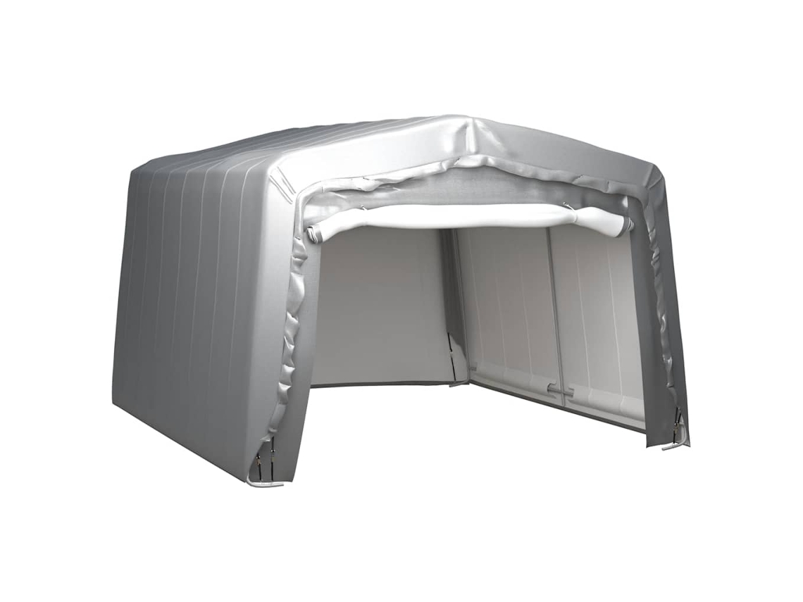 Vidaxl Tenda De Armazenamento 370x370 Cm Aço Cinzento
