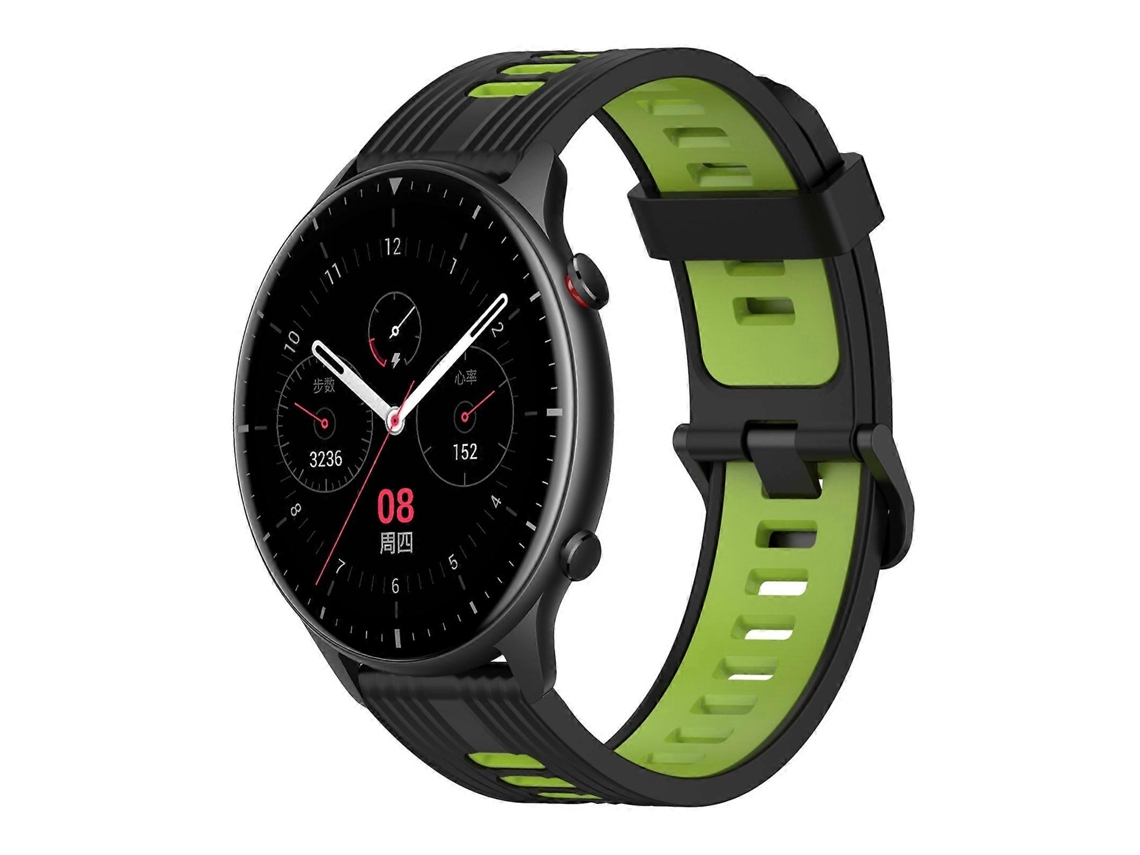 Pulseira De Silicone Bicolor Com Padrão Vertical Para Amazfit Gtr 2 De 22 Mm