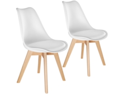 Conjunto de cadeiras de jantar Federica, branco Tectake
