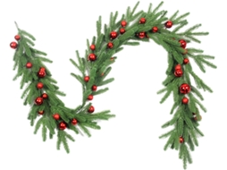 Guirlanda De Natal, Guirlandas Artificiais De Cedro Para Porta De Entrada | Decoração Artificial Par Gokoco