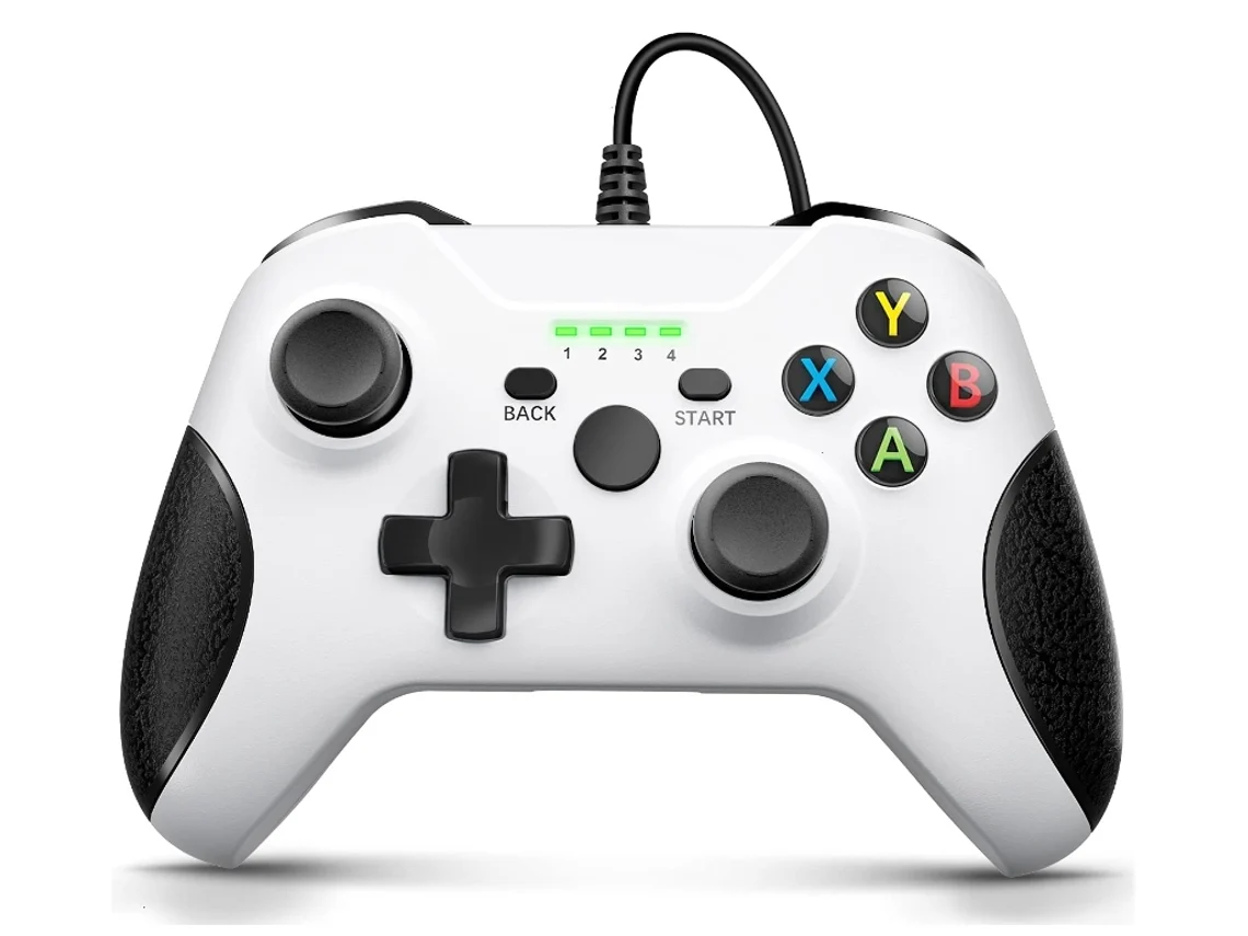 Controlador de Gamepad Controlador com Fio Compatível com Xbox One/X/S/Pc Windows 11/10/8/7 com Entrada para Fone de Ouvido/Choque Duplo -