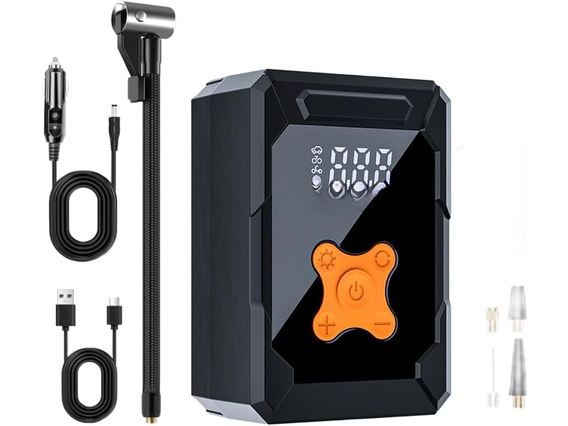 Compressor De Ar Elétrico Para Carro, 25l/min, Com Desligamento Automático.