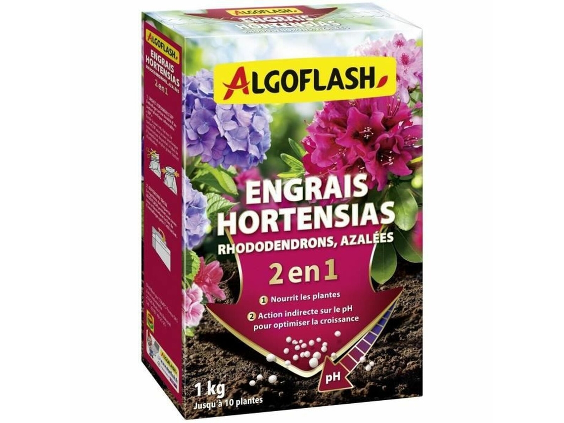 Fertilizante para Plantas ALGOFLASH Hortoph1N Hortênsia 2 em 1 1 kg
