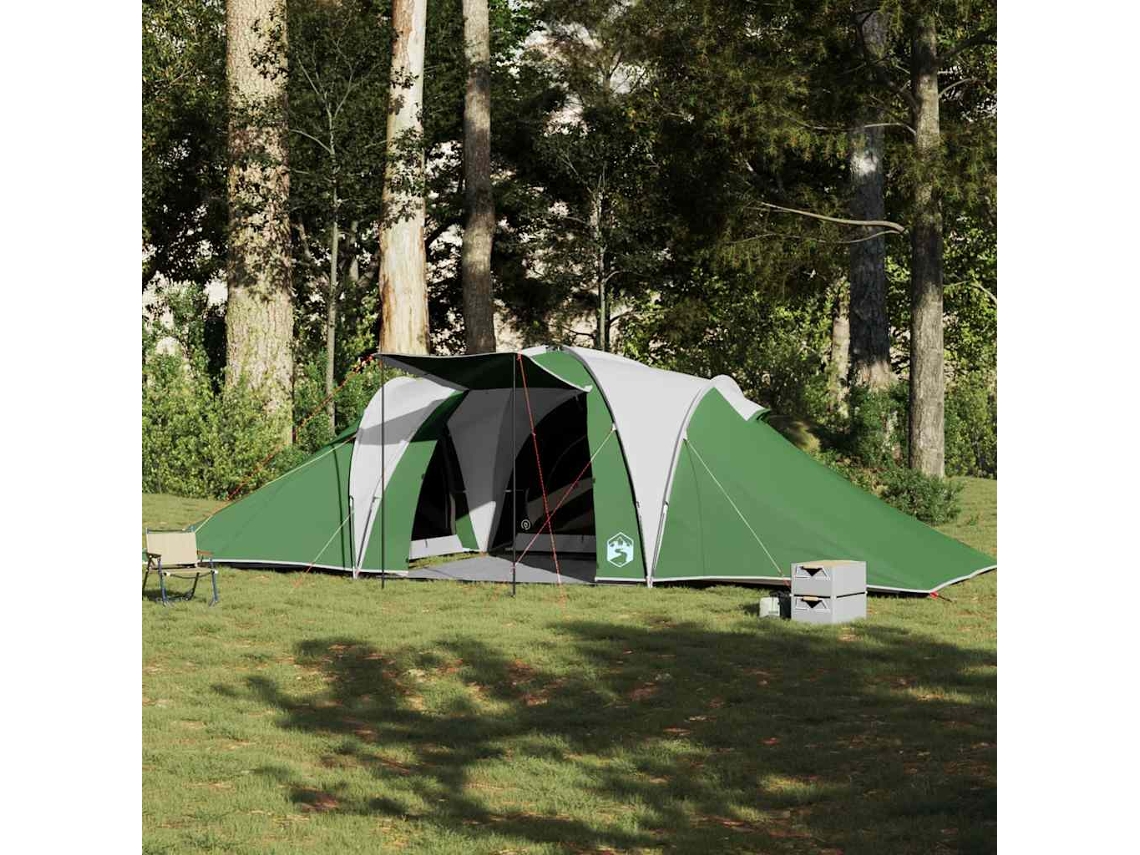 Vidaxl Tenda Familiar Em Cúpula Para 6 Pessoas Impermeável Verde