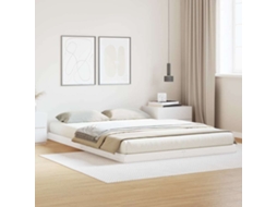Vidaxl Estrado De Cama Branco 140 X 220 Cm Madeira De Pinheiro Sólida