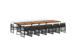 Garden Dining Set, Garden Dining Sets Vidaxl Preto Rattan / Vime (n/a)