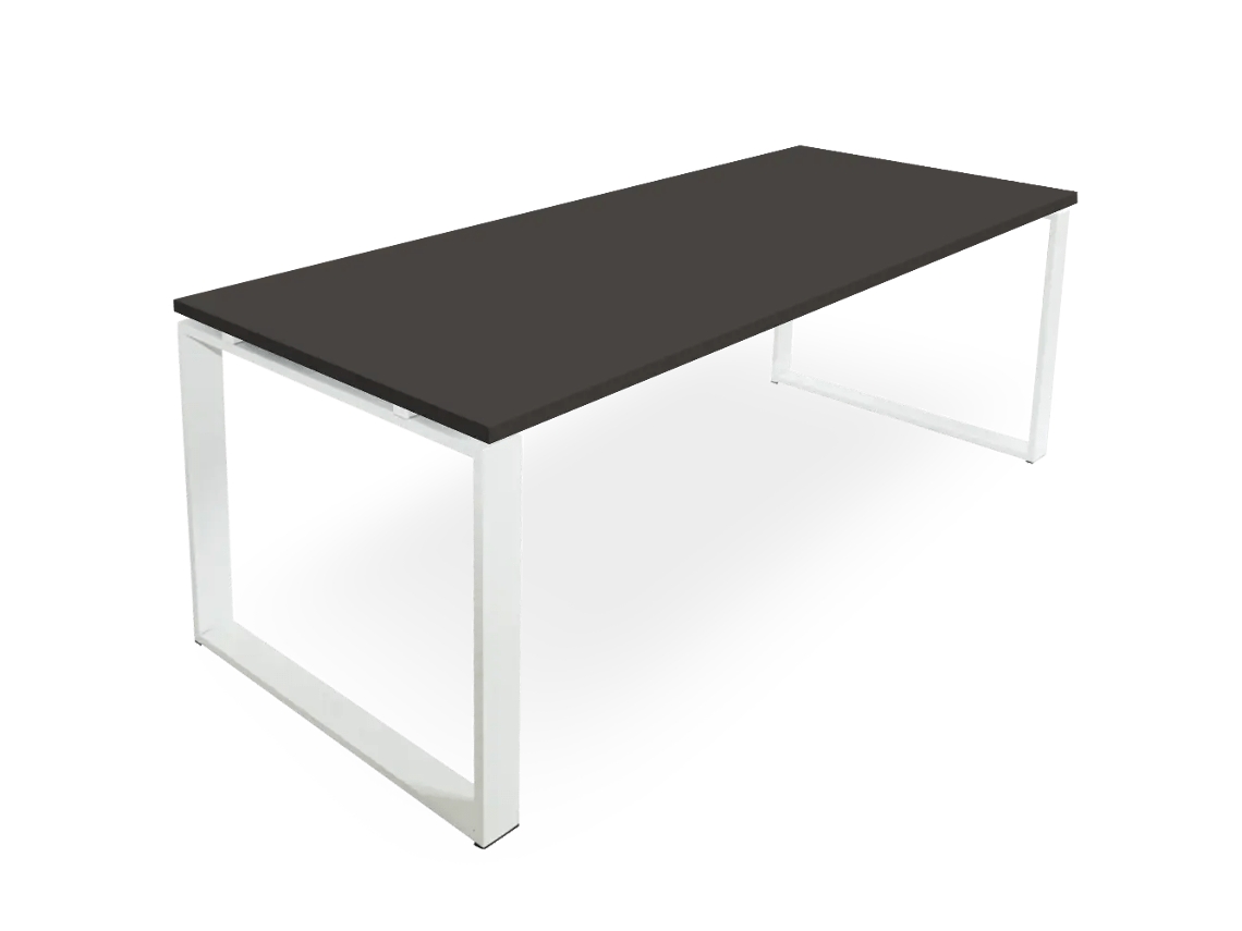 Mesa de quadro fechado. 150x60cm. Cinza. OFILIKE