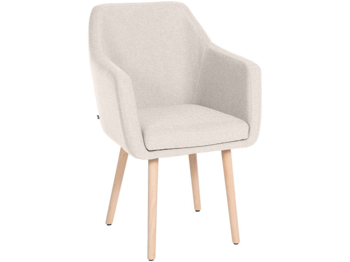 Cadeira de visitante em tecido Utrecht creme/natura CLP