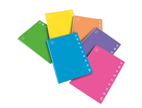Caderno e bloco PIGNA Fluo A4 40 folhas multicolorido
