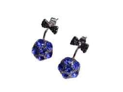 Brincos Arco Liga Cristal Moda Elegante