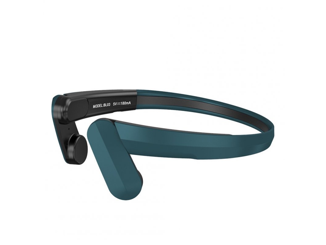 Auriculares Bluetooth Bl03 de Condução Óssea Sem Fio 5.2 Estéreo Música desportos Verde