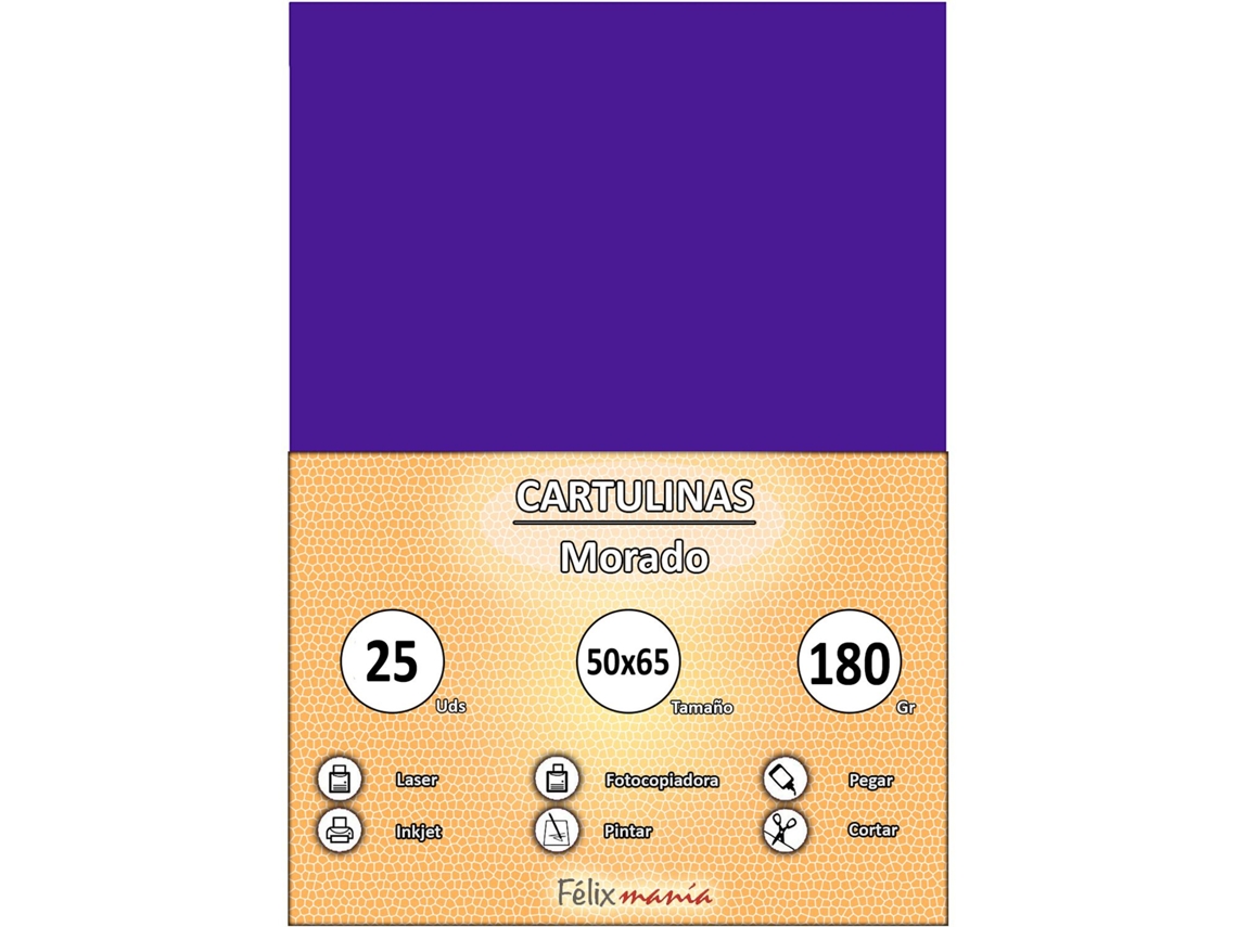 Papelão 180Gr 50 X 65 Cm Roxo 25 Folhas