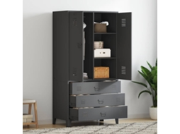 Vidaxl Roupeiro Industrial 90x50x180 Cm Metal Antracite