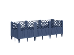 Garden Planter, Garden Planters Vidaxl Cinzeto Polipropileno (123,5 X 43,5 X 43,5 Cm)
