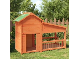 Vidaxl Casota 143x60,5x109 Cm Pinho Maciço Castanho