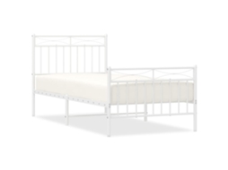 Estrutura de Cama com Cabeceira e Pés Metal Branco MAISON EXCLUSIVE 90x200 cm