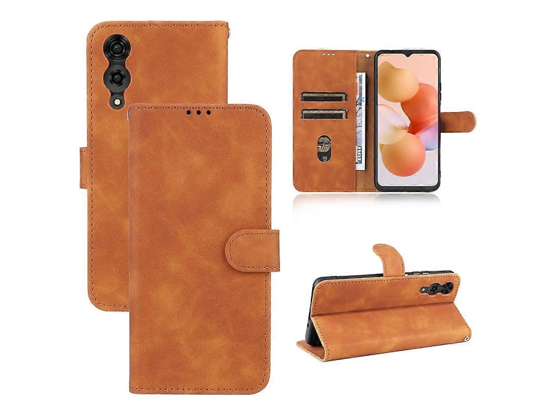 Capa De Celular De Couro Com Flip Magnético Skin Feel