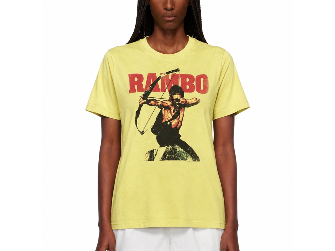 Rockinstone Rambo Movie Rambow Heather Yellow Adult T-shirt Size:s