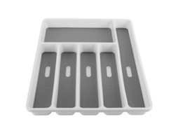 Organizador de Gaveta para Talheres Bandeja de Compartimentos Pp+tpr Antiaderrapante 40.5x32.4x4.4cm | S/MARCA