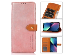 Capa De Celular Khazneh Com Flip De Couro Com Textura De Couro Bovino Bicolor