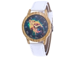 Reloj De Pulsera De Cuarzo Casual Unisex Zhoulianfa Moda Nebulosa Blanco
