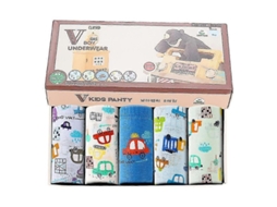 2026 5 pack de Calcinhas para Menino 2 13 Anos Estampadas de Mistura de Algodão