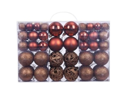 100 Bolas De Navidad De Plástico, 3-6cm, Decoraciones Para Árbol De Navidad, Color Café