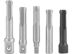 Adaptador De Soquete Sds Plus Aço (3 Peças) E Extensão Hexagonal (2