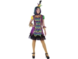 Fato de Mulher DISFRAZZES Arlequina Mardi Gras (Tam: M/L)