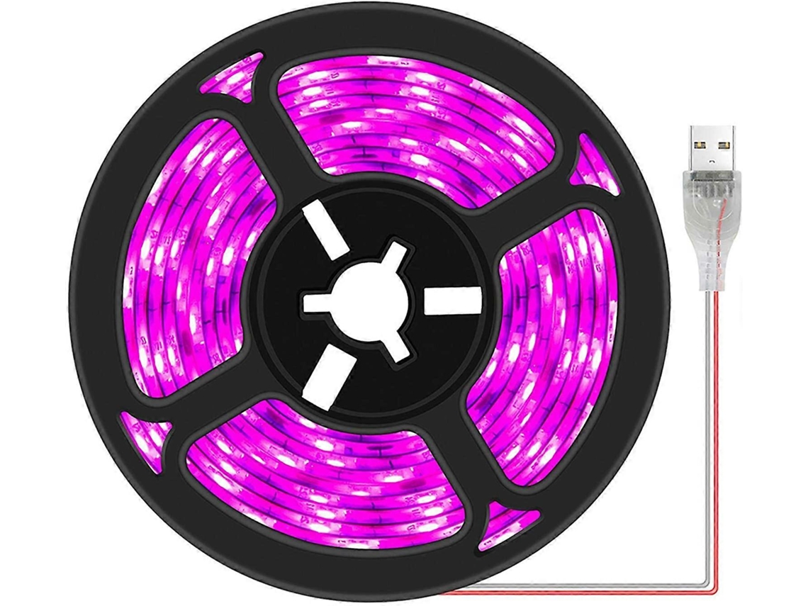 Fitas De Led Para Cultivo À Prova Dágua, Espectro Completo, Suculentas, Hidroponia, Estufa, Jardinagem, Usb Aquaforge (3m)