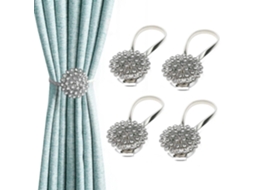 Amarradores Magnéticos Para Cortinas Conjunto De 4 | Branco | Decoração De Janela De Primavera | Móveis Para Casa E Escritório Aquaforge
