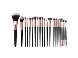 Conjunto De 20 Pinceis De Maquiagem Profissional Para Sombra De Olhos Com Sacola Transparente