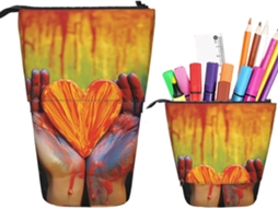 Case Trousse Crayons Télescopique Colorful Love Hands Peil Télescopique Papeterie Trousse Retractable