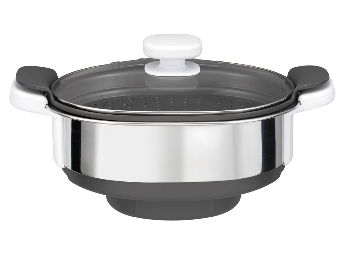 Robô de Cozinha MOULINEX i-Companion + Panela de Vapor HF9001PT (4.5 L - 1550 W - 6 acessórios)