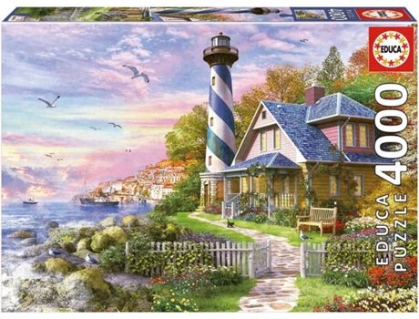 Puzzle Farol Em Rock Bay 4000 Peças