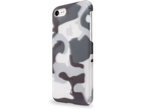 Capa iPhone 6, 6s, 7, 8  Camouflage Clip Cinza