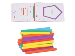 Palitos De Contagem De Madeira Tília - Brinquedo Educativo Matemático Para Crianças