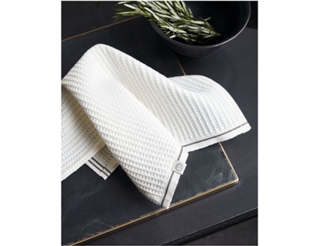Toalha de cozinha waffle branca/cinza HOUSE DOCTOR