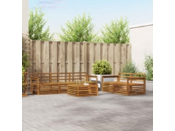 Vidaxl Conjunto De Sofás Para Exterior 6 Pcs Natural