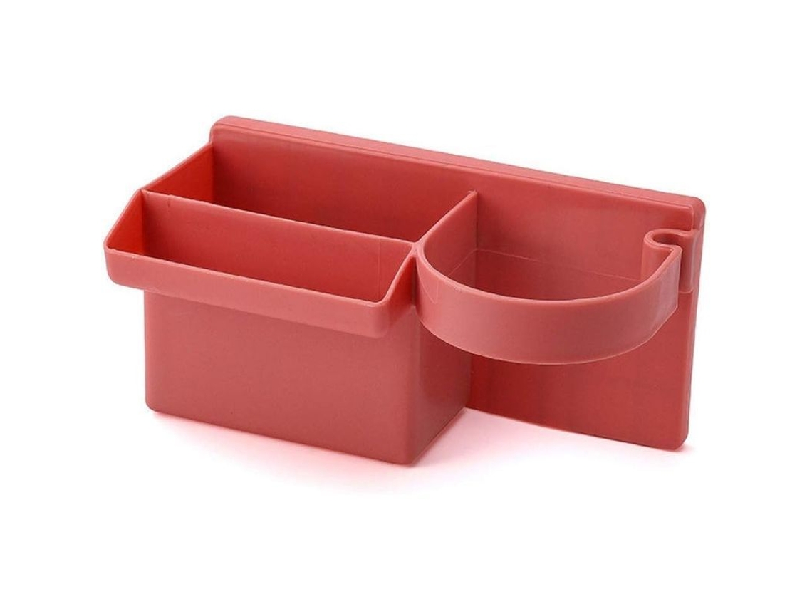 Rack Secador De Cabelo Para Banheiro Sem Furar Armazenamento Na Parede Vermelho
