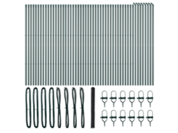 Conjunto 1 Cerca Para Jardim Vidaxl Cinzento Aço (100 X 1,6 M)